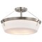 Nuvo Rowen 4-Light Semi Flush Brushed Nickel Etched White Glass 60/7762 - alternate 6